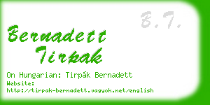 bernadett tirpak business card